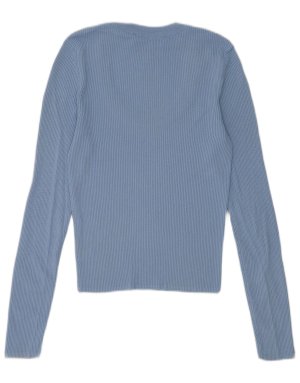 Top a maniche lunghe da donna Zara a maniche lunghe UK 12 Blu medio