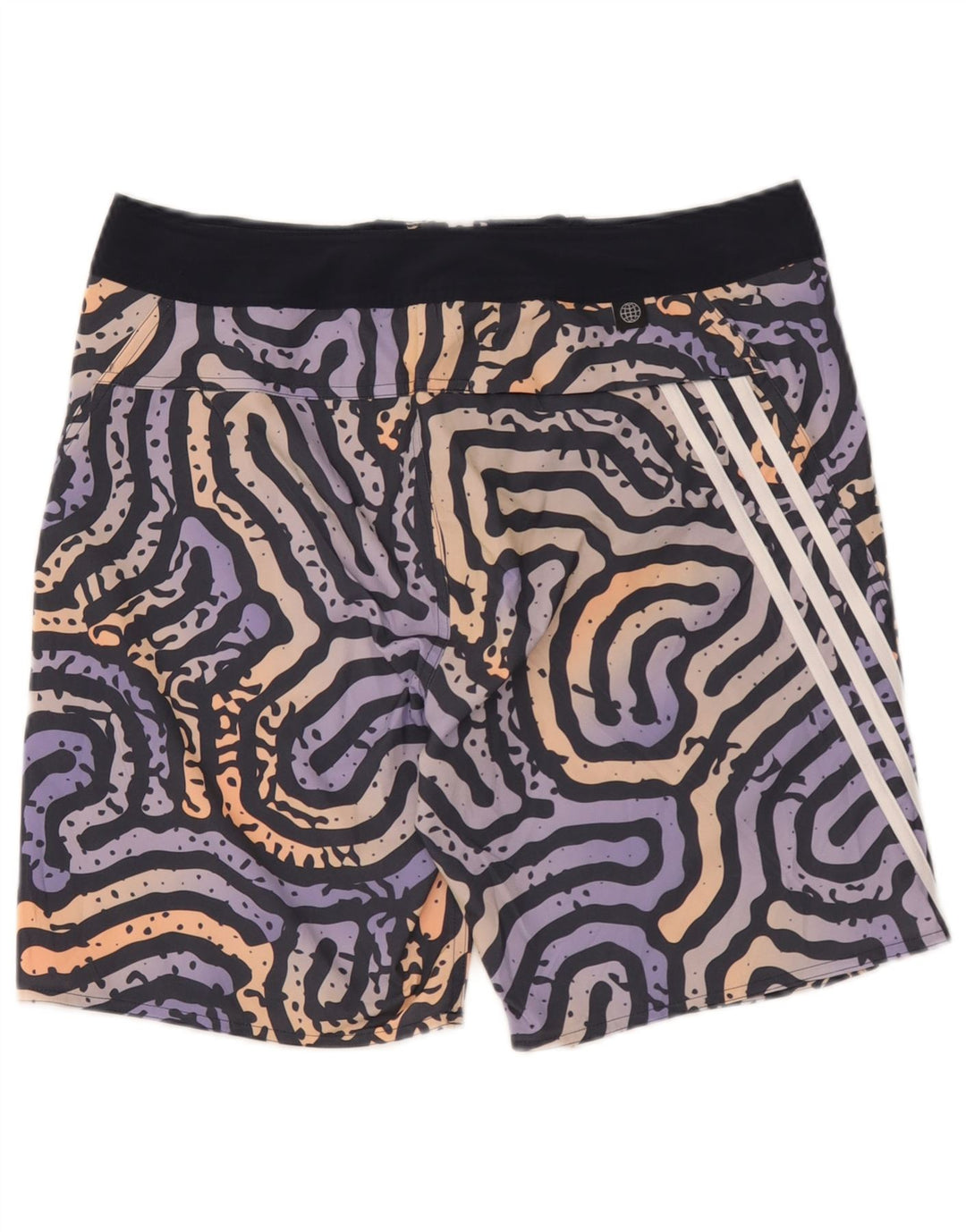 Pantaloncini da bagno Adidas da uomo con motivo astratto, grandi, in poliestere multicolore
