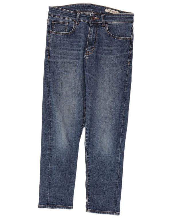 Jeans corti a sigaretta da donna Marks & Spencer UK 12 medio W28 L24 blu