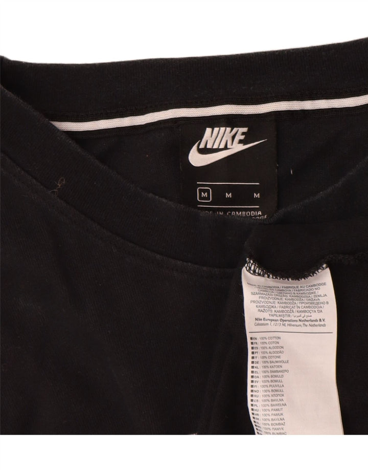 T-shirt grafica da uomo Nike Top in cotone nero medio