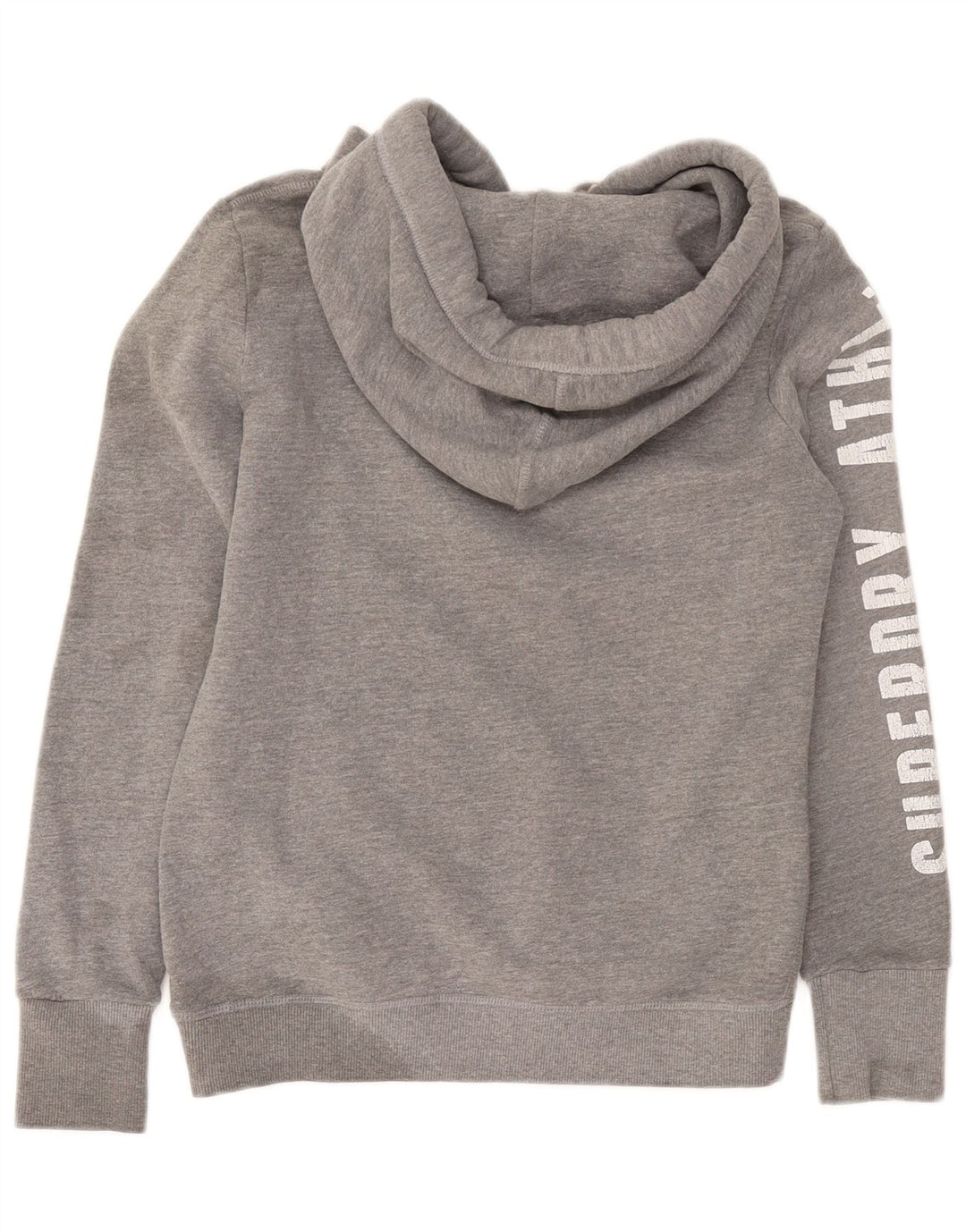 Felpa con cappuccio grafica da donna Superdry UK 12 grigio medio chiazzato
