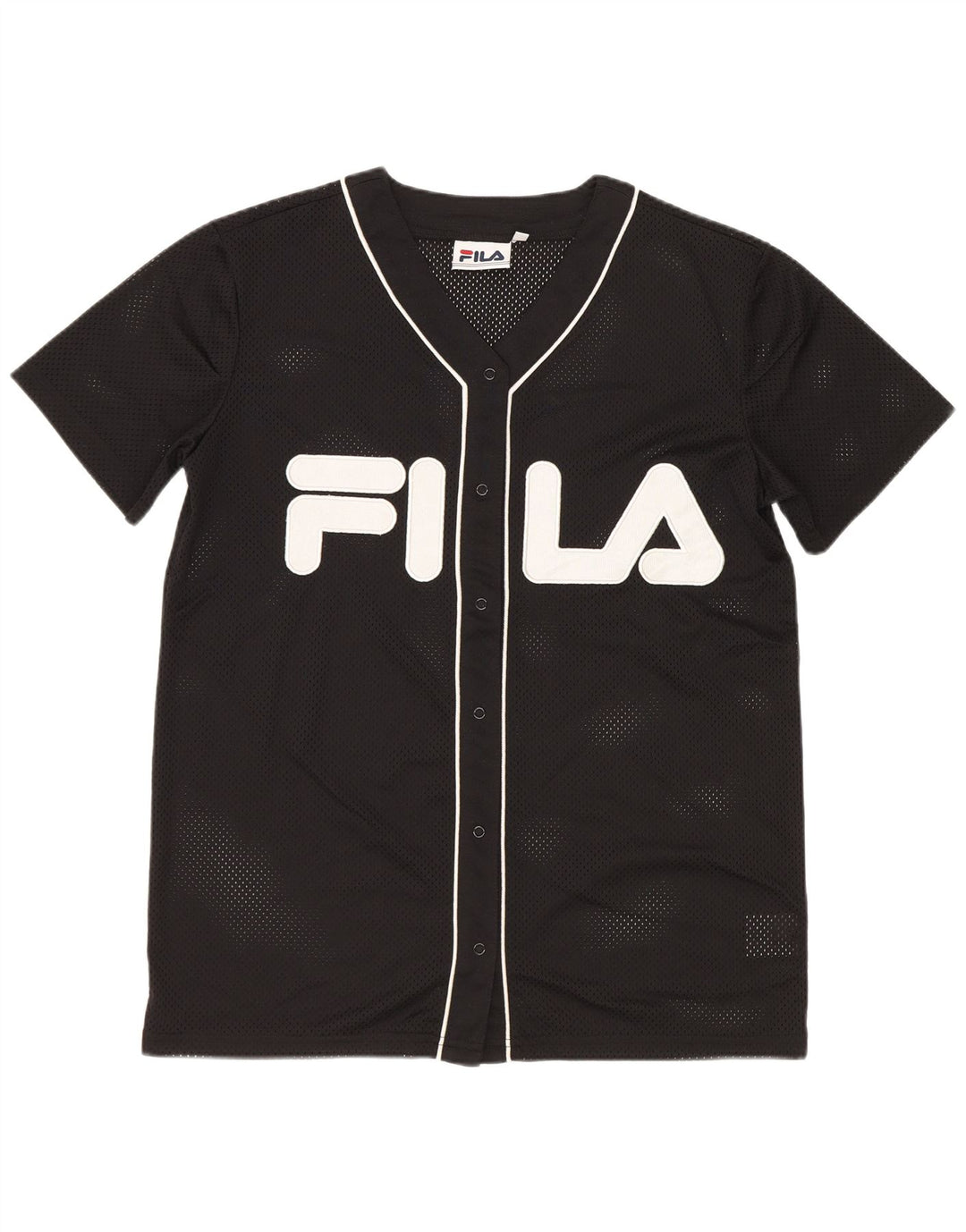 Top in jersey oversize con grafica da donna Fila UK 6 XS poliestere nero