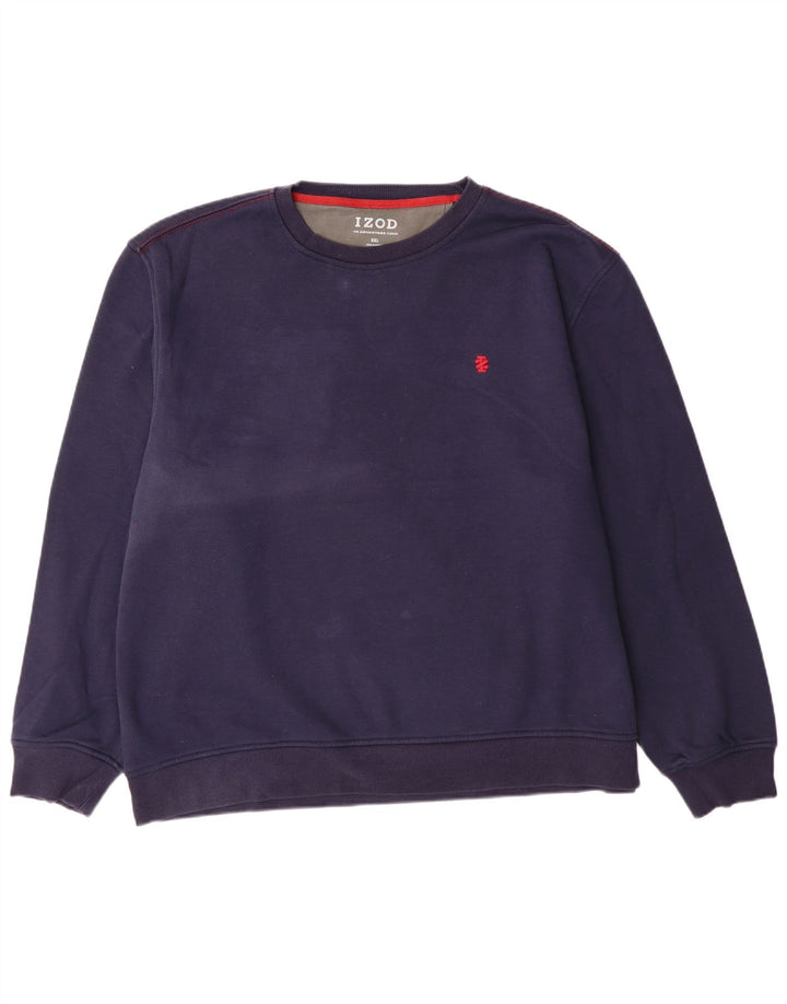 Felpa da uomo Izod maglione 2XL poliestere blu navy