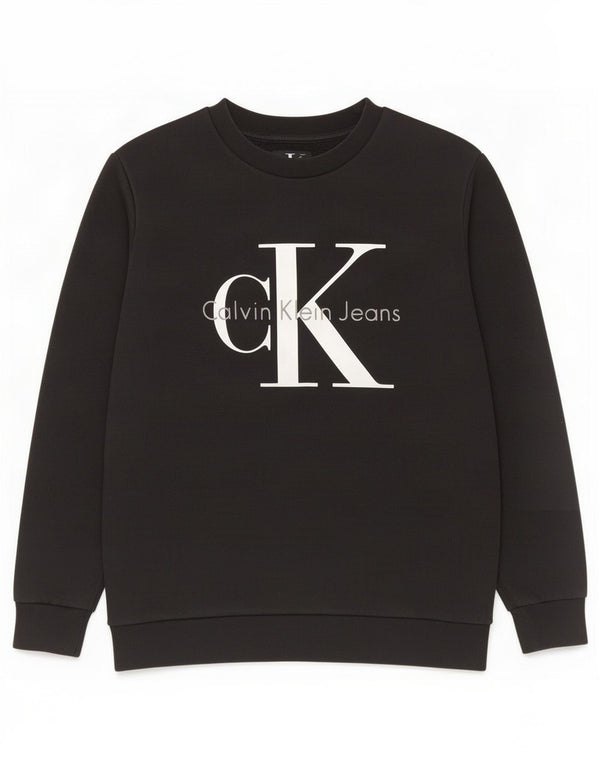 Felpa grafica da uomo Calvin Klein Jeans Jumper XS cotone nero
