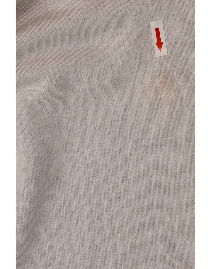 Felpa corta oversize da donna Nike, maglione UK 14, cotone grigio medio