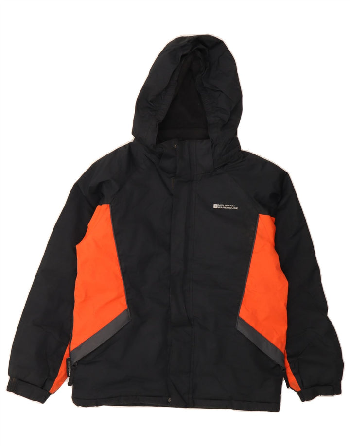 MOUNTAIN WAREHOUSE Boys Windbreaker Jacket 11-12 Years Black Colourblock Vintage Mountain Warehouse and Second-Hand Mountain Warehouse from Messina Hembry 