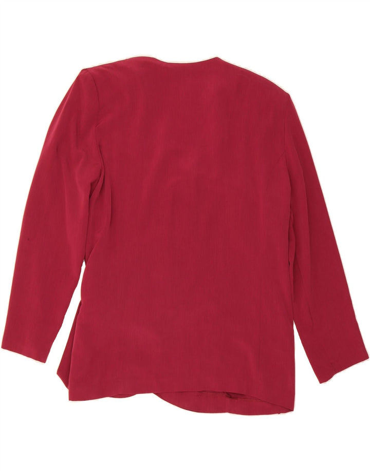 BILLIE Womens Wrap Shirt Blouse US 15 XL Red Polyester Vintage Billie and Second-Hand Billie from Messina Hembry 
