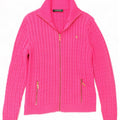 Maglione cardigan da donna Ralph Lauren UK 8 piccolo rosa