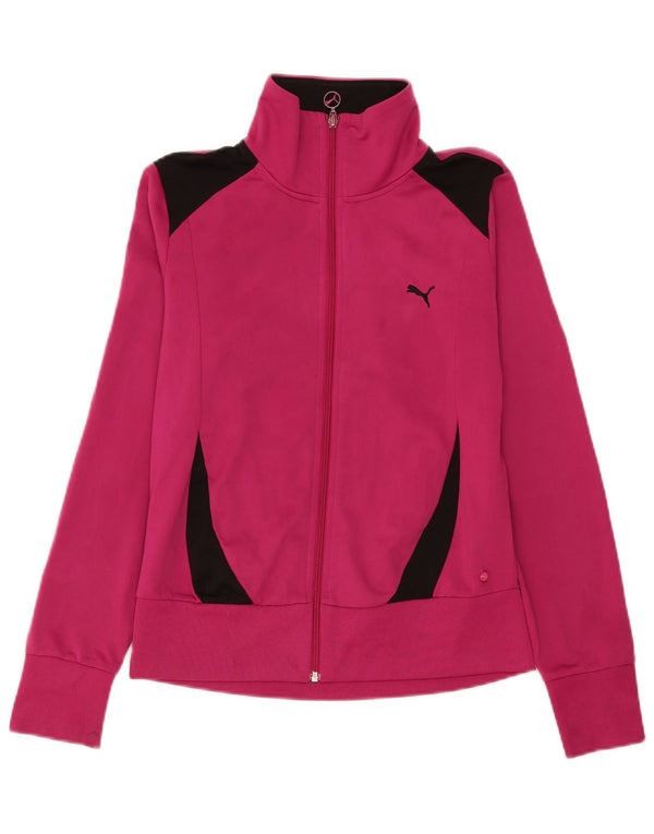 Giacca da tuta da donna Puma UK 14 Poliestere color block rosa medio