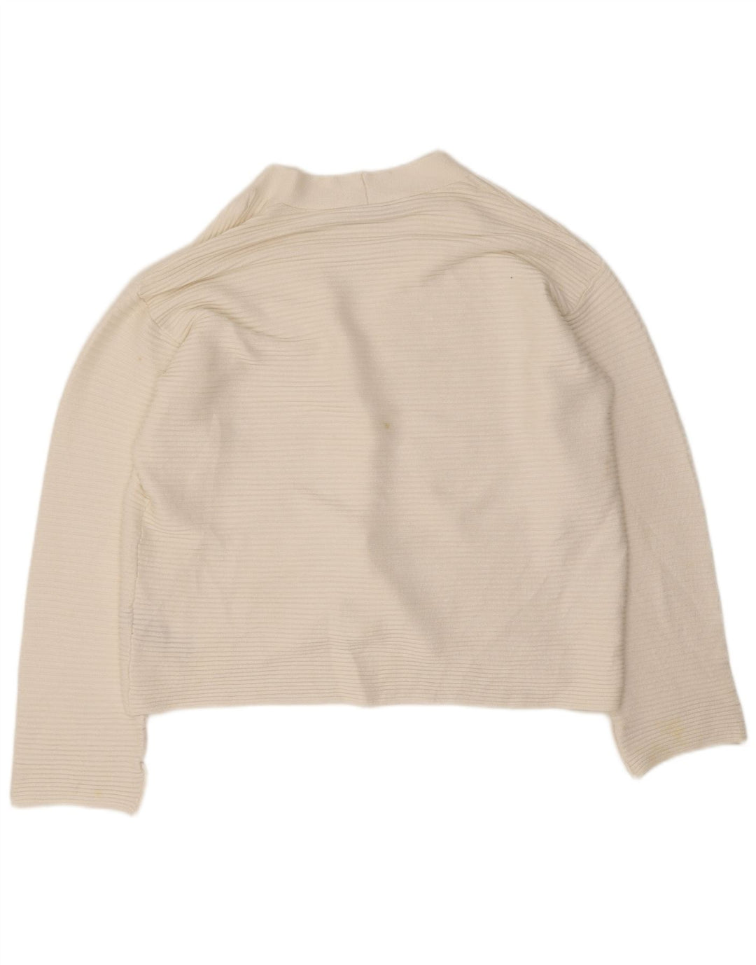 Maglione cardigan oversize da donna Zara UK 10 piccolo in viscosa bianca