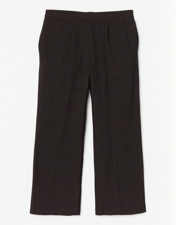 Pantaloni da abito da donna Marks & Spencer UK 16 Large W34 L30 a righe grigie