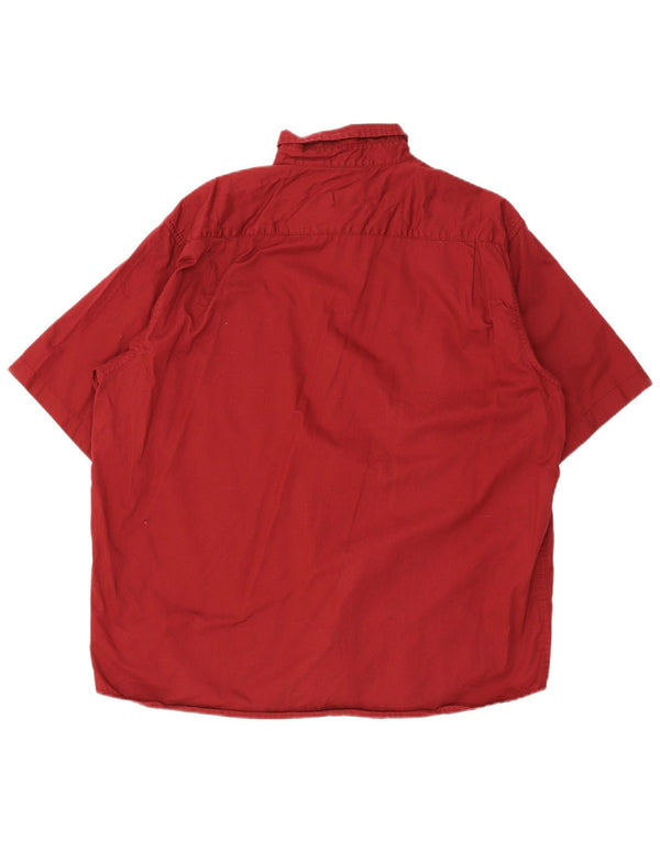 Camicia Lee da uomo a maniche corte vestibilità regolare XL in cotone rosso