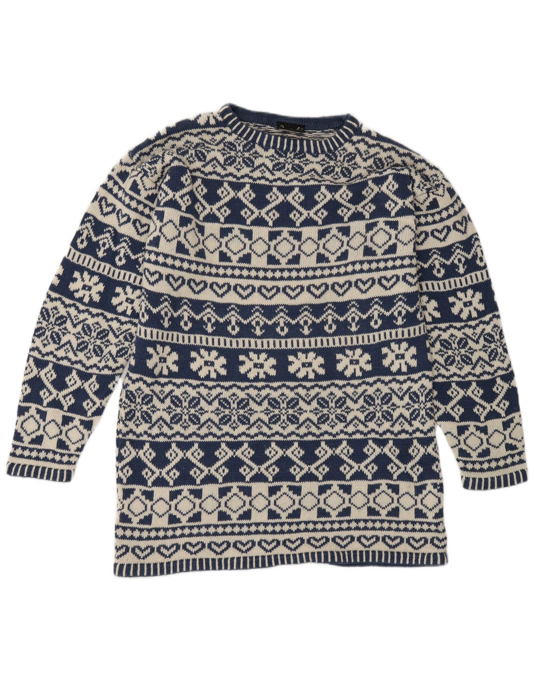 Maglione girocollo da uomo Impuls piccolo blu Fair Isle Ramie