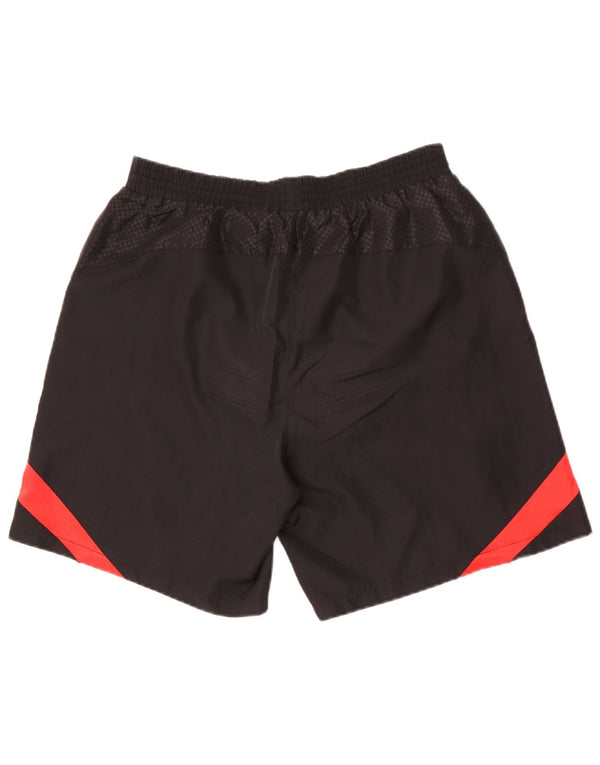 Pantaloncini sportivi da uomo Erima grandi in poliestere color block nero