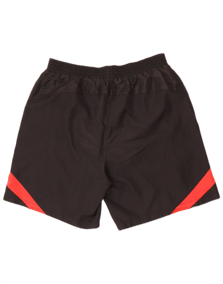 Pantaloncini sportivi da uomo Erima grandi in poliestere color block nero