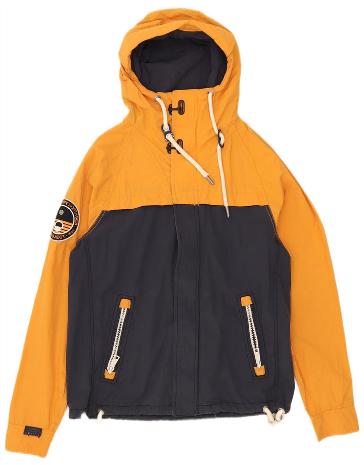 Giacca a vento con cappuccio da uomo Superdry UK 38 Medium Navy Blue Colourblock