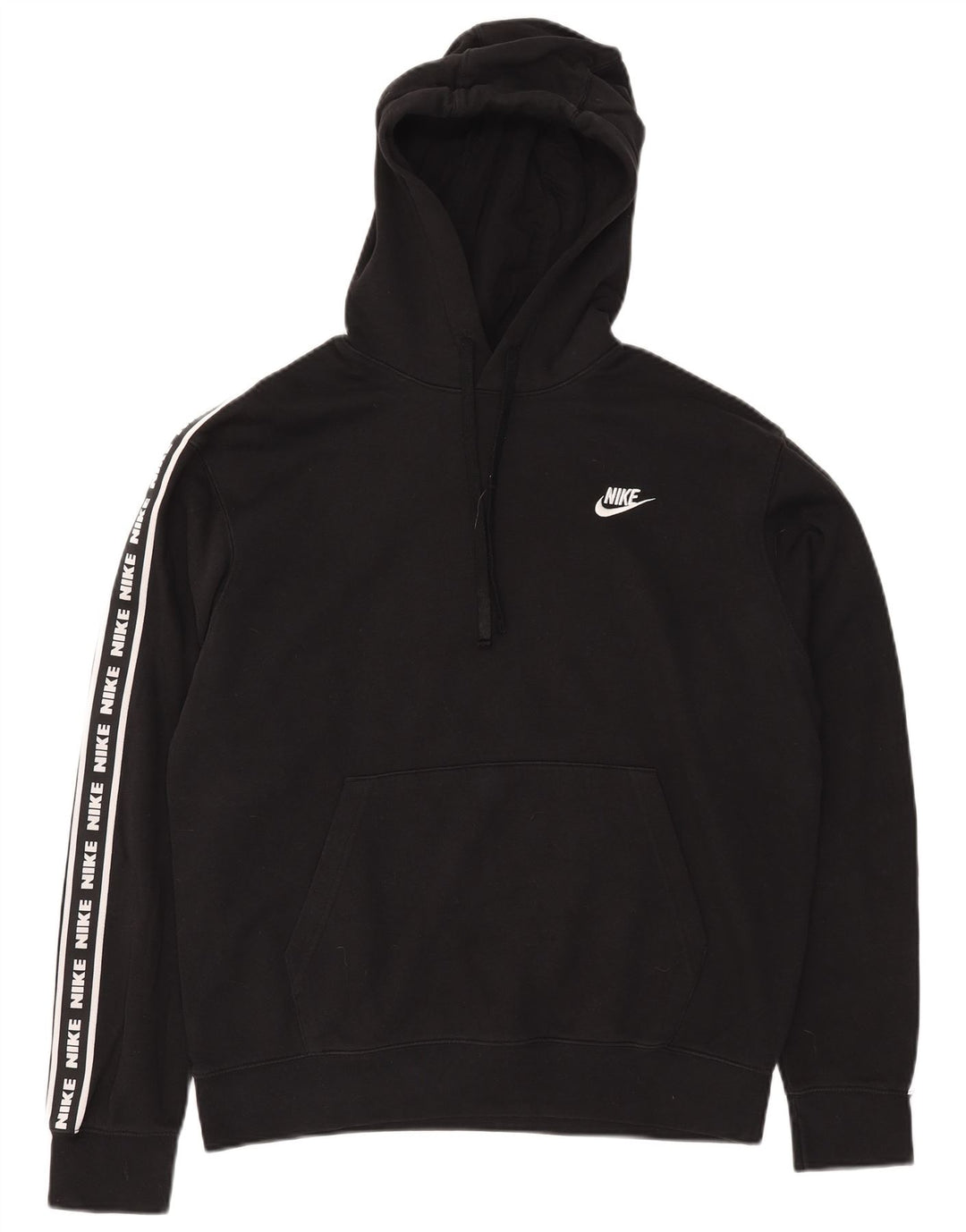 Felpa con cappuccio grafica Nike da uomo in cotone nero medio