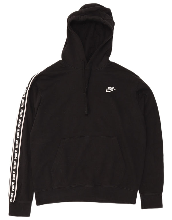 Felpa con cappuccio grafica Nike da uomo in cotone nero medio