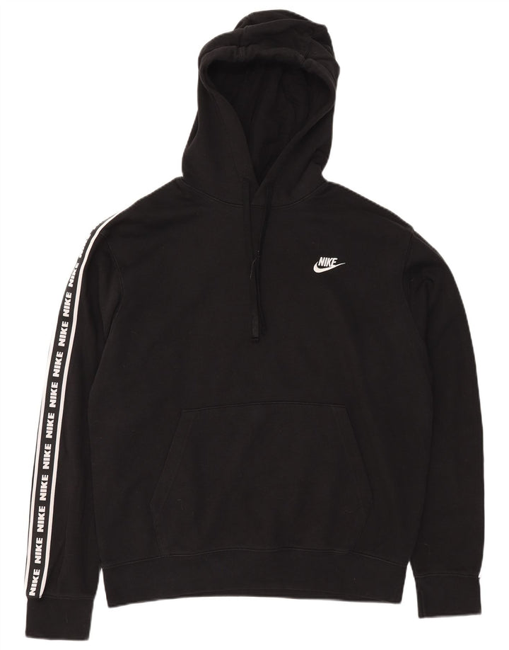 Felpa con cappuccio grafica Nike da uomo in cotone nero medio