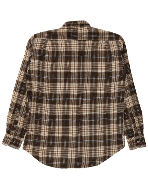Camicia overshirt da uomo Nazca XL Acrilico a quadri marrone