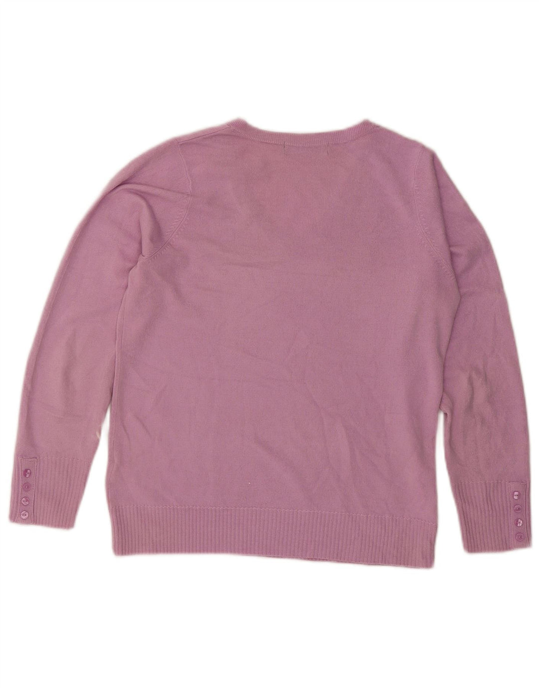 Maglione da donna con scollo a V Marks & Spencer UK 12 Acrilico viola medio