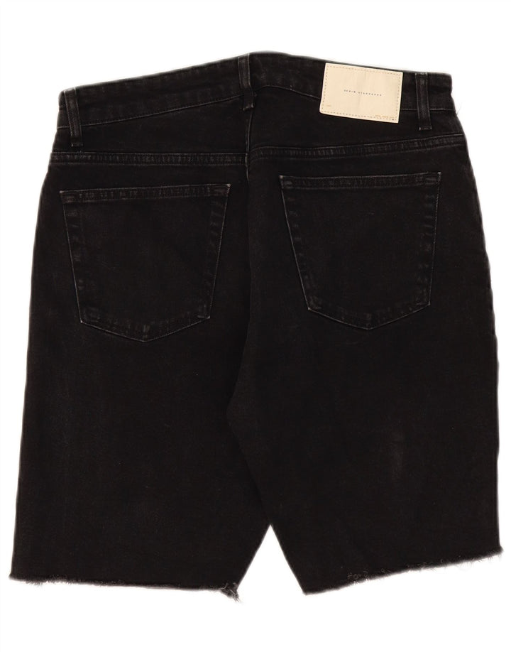 Pantaloncini di jeans da uomo Zara EU 42 Large W32 neri
