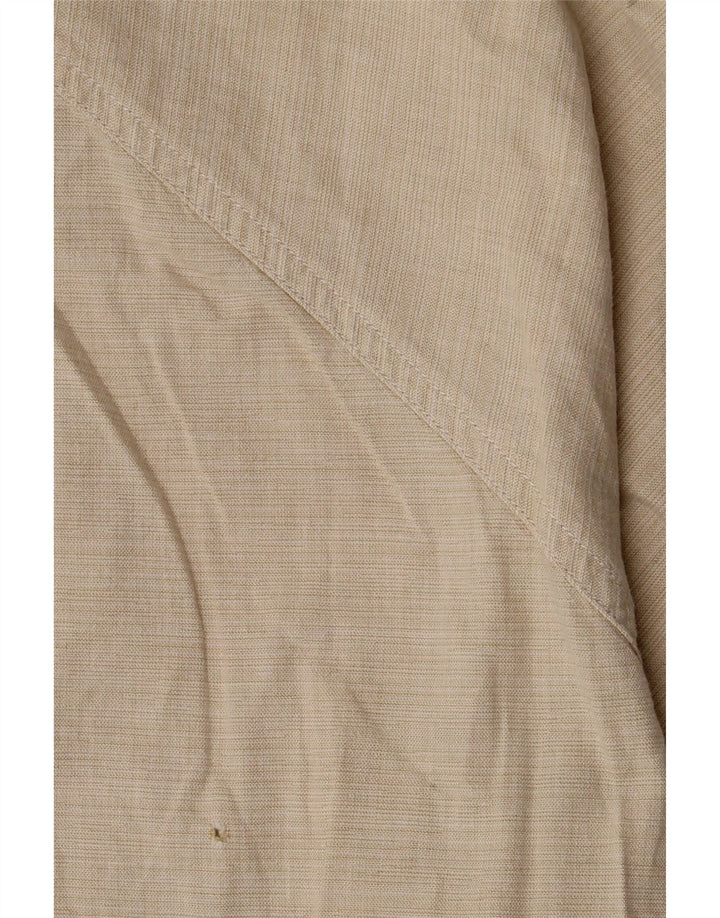 CANDA Mens Short Sleeve Pullover Shirt Large Beige Cotton Vintage Canda and Second-Hand Canda from Messina Hembry 