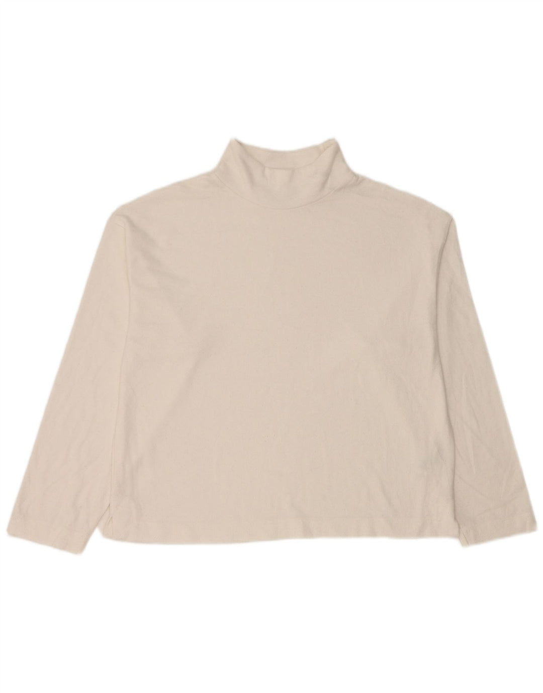 Top manica lunga da donna Marks & Spencer UK 12 poliestere bianco medio