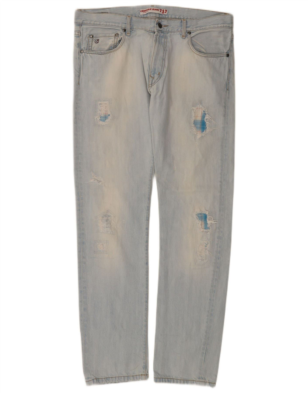 CARRERA Jeans slim da uomo 717 effetto consumato IT 52 XL W36 L34 Cotone blu