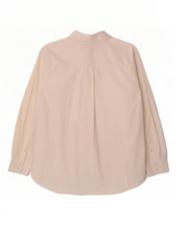 Camicia overshirt da donna Benetton UK 14 cotone bianco medio