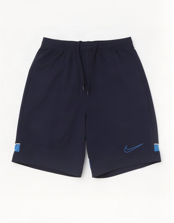 Pantaloncini sportivi Nike da ragazzo Dri Fit 12-13 anni Large Blu Navy Colourblock