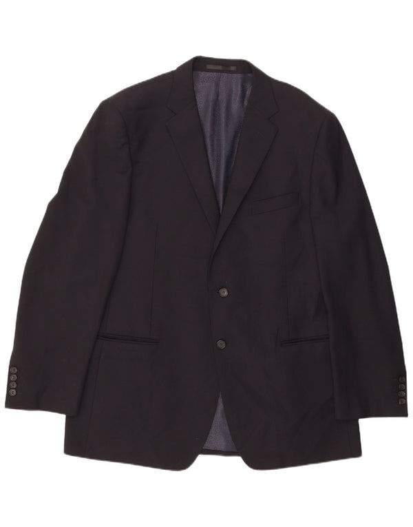 Giacca blazer da uomo Marks & Spencer Autograph a 2 bottoni UK 44 XL Blu navy