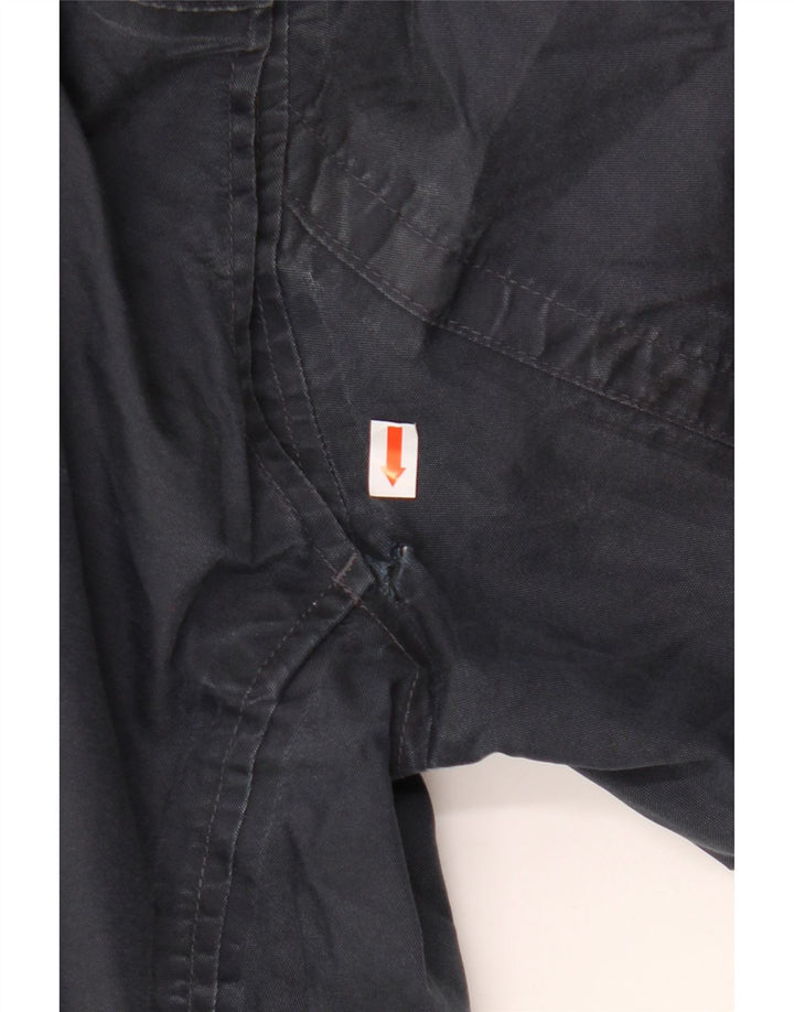 Parka da uomo con cappuccio TIMBERLAND UK 40 Large in cotone blu navy