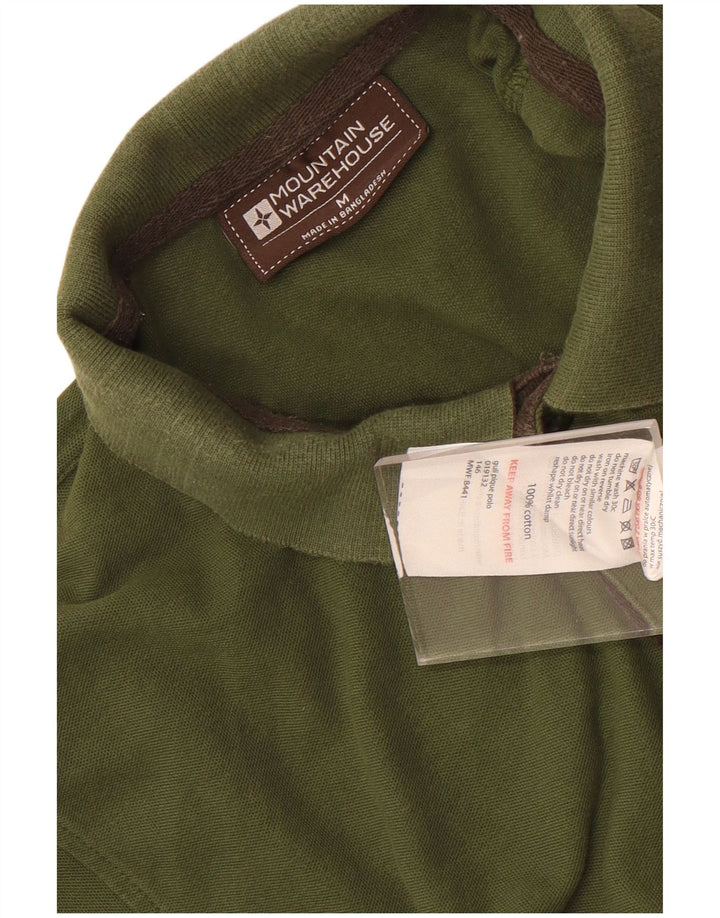 Polo da uomo Mountain Warehouse in cotone verde medio