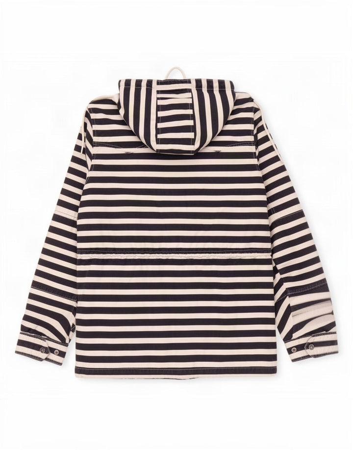 Giacca antipioggia con cappuccio da donna Levi's UK 16 grande cotone blu navy