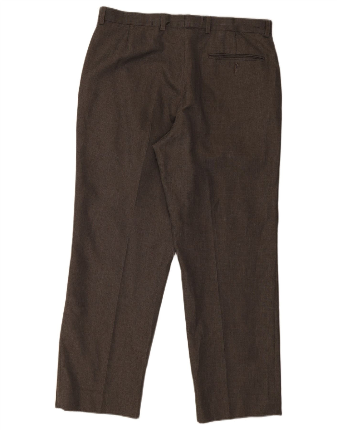 Pantaloni da abito dritti da uomo Marks & Spencer W34 L29 poliestere grigio