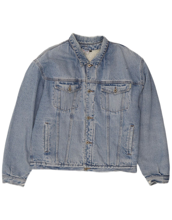 Giacca in denim Sherpa da uomo Paddock IT 52/54 XL Cotone blu