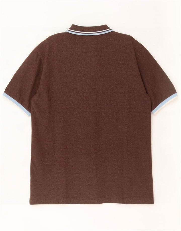 Polo da uomo Fila Large in cotone marrone