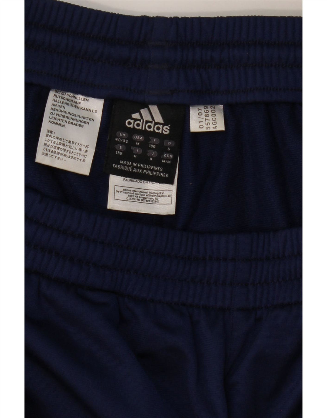 Pantaloni da tuta da uomo ADIDAS UK 40/42 Medium Navy Blue Colourblock