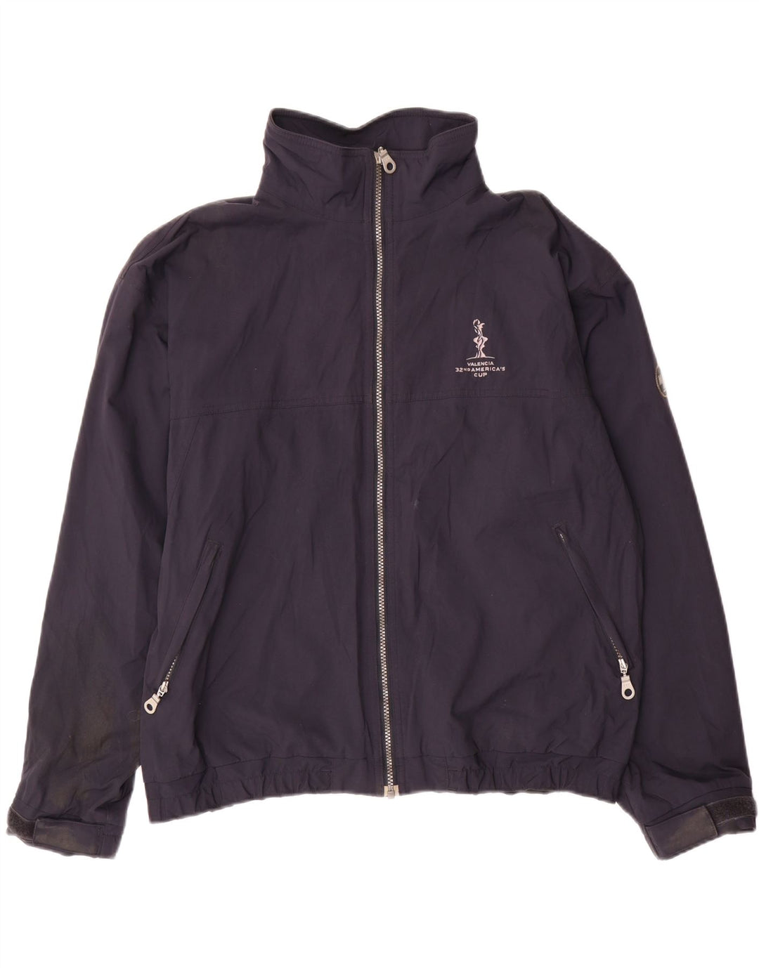 Giacca antipioggia da uomo vestibilità ampia MURPHY & NYE UK 38 nylon blu navy medio