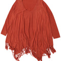 Maglione poncho autografo da donna Marks & Spencer UK 16 grande cotone marrone
