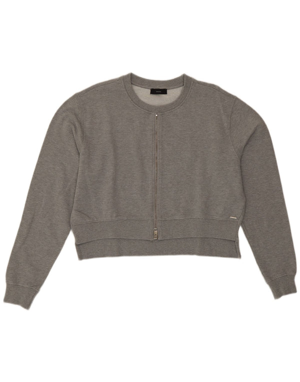 Giacca da ginnastica oversize da donna Diesel UK 14 Cotone grigio medio