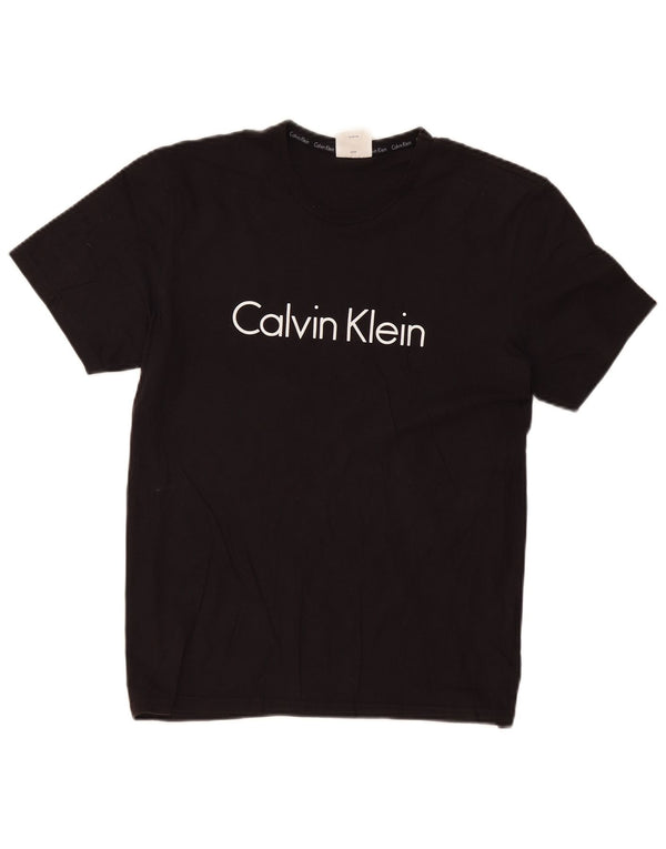 Maglietta grafica da uomo Calvin Klein Top nera media