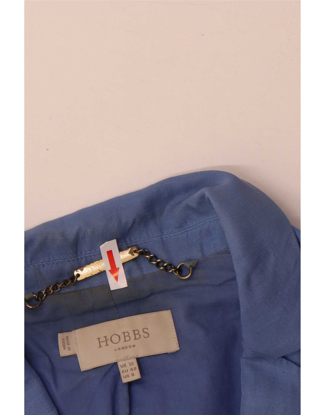 Giacca blazer da donna a 2 bottoni Hobbs UK 12 Lino blu medio