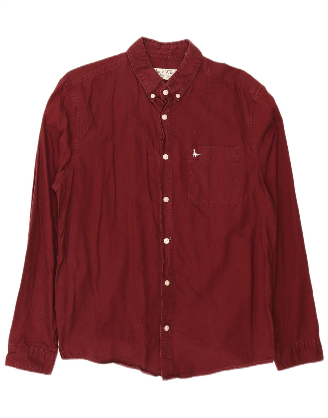 Camicia slim fit da uomo Jack Wills in cotone bordeaux medio