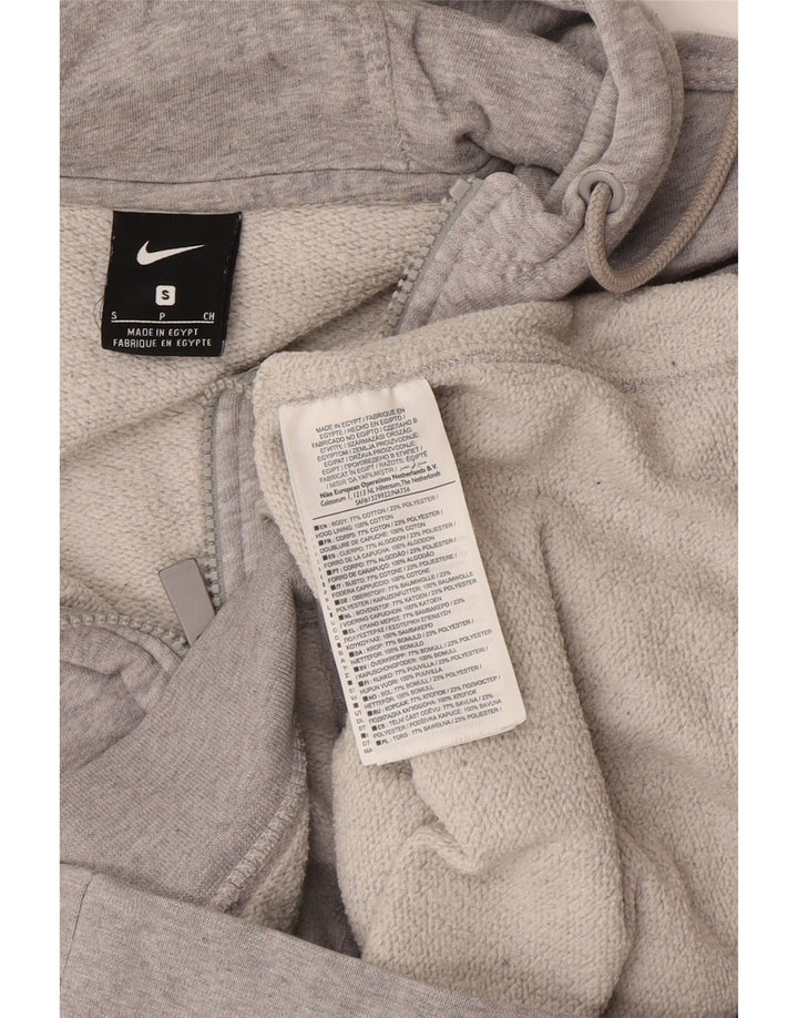 Felpa con cappuccio e zip Nike da uomo, piccola, in cotone grigio screziato