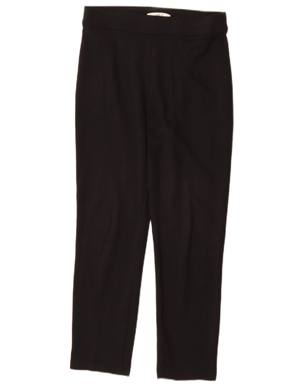 Pantaloni slim da donna Marks & Spencer UK 10 Small W28 L27 Viscosa nera