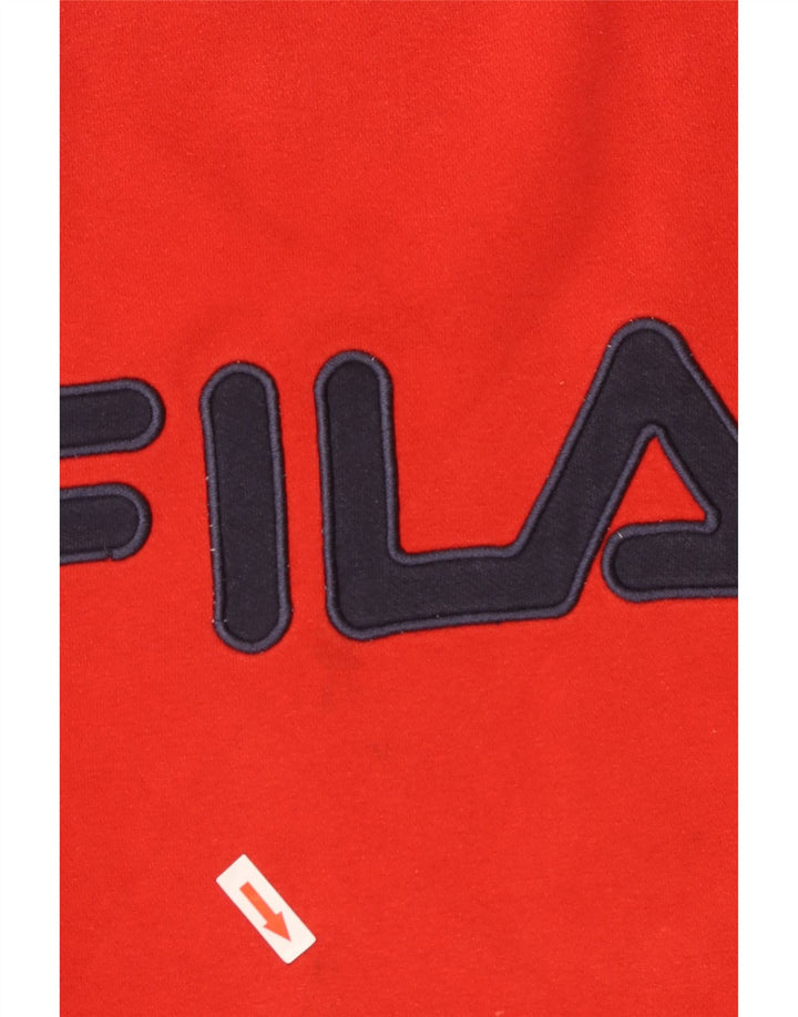 Felpa grafica da uomo Fila Maglione piccolo cotone rosso