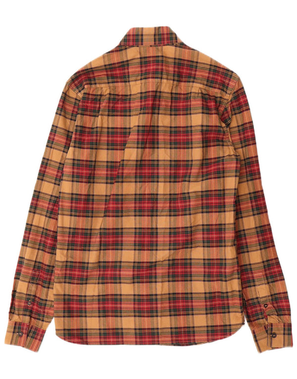 Camicia da uomo Fred Perry piccola in cotone a quadri marroni