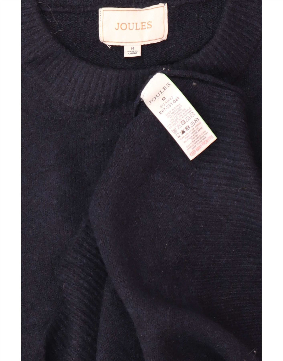 Canotta corta da donna Joules UK 14 poliestere medio blu navy